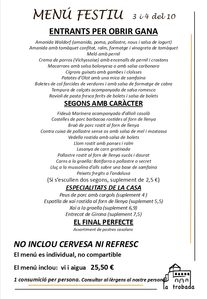 MENÚ FESTIVO CATALAN